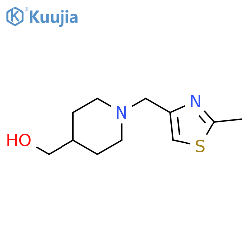 (1-((2-methylthiazol-4-yl)methyl)piperidin-4-yl)methanol structure