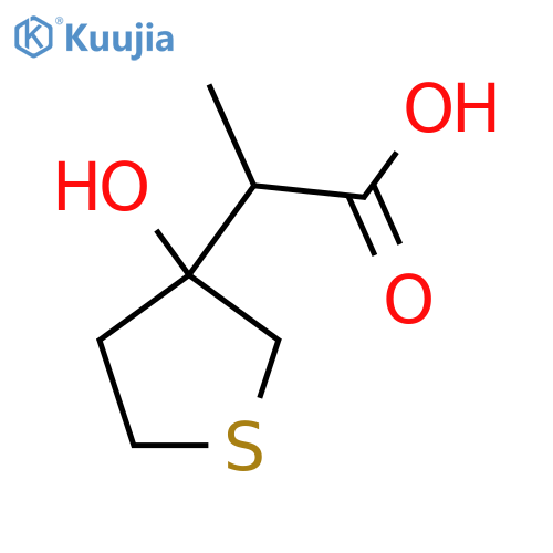 2-(3-hydroxythiolan-3-yl)propanoic acid structure