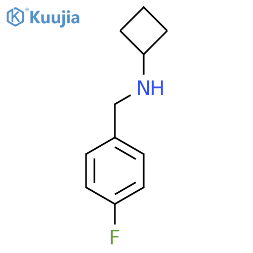 N-[(4-Fluorophenyl)methyl]cyclobutanamine structure