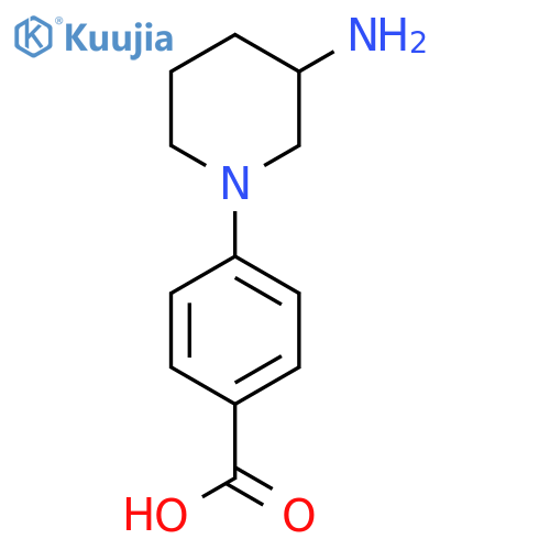 4-(3-Aminopiperidin-1-yl)benzoic acid structure