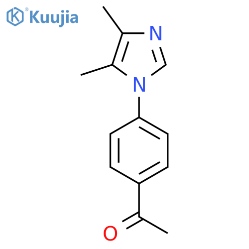 1-4-(4,5-dimethyl-1H-imidazol-1-yl)phenylethan-1-one structure