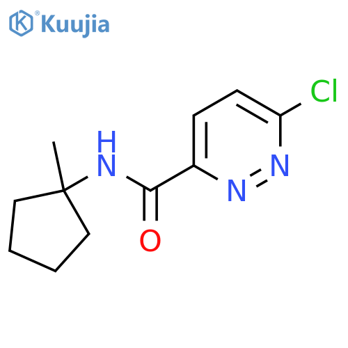 6-chloro-N-(1-methylcyclopentyl)pyridazine-3-carboxamide structure