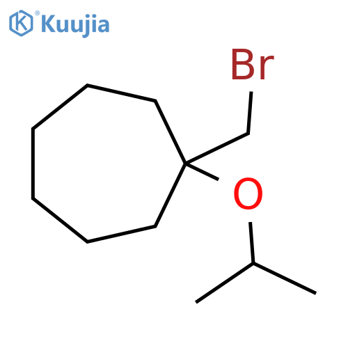 1-(Bromomethyl)-1-(propan-2-yloxy)cycloheptane structure