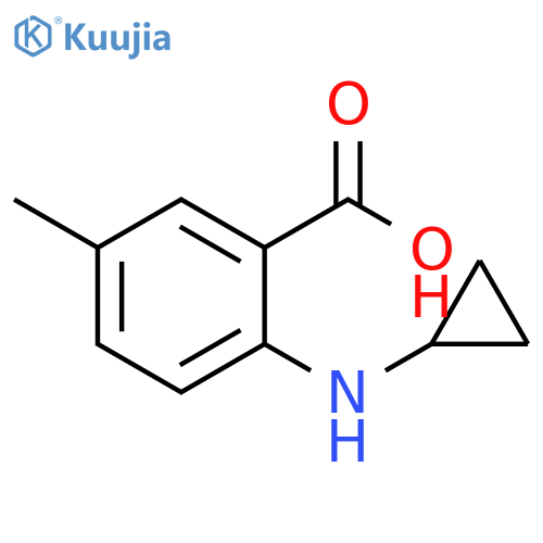 2-(cyclopropylamino)-5-methylbenzoic acid structure