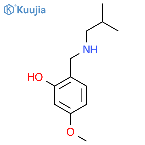 5-methoxy-2-{(2-methylpropyl)aminomethyl}phenol structure