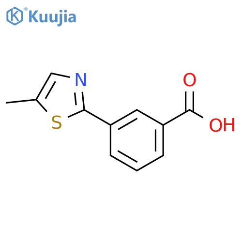 3-(5-methyl-1,3-thiazol-2-yl)benzoic acid structure