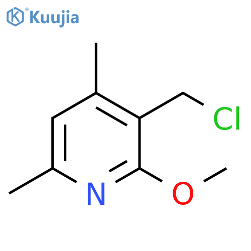 3-(chloromethyl)-2-methoxy-4,6-dimethylpyridine structure