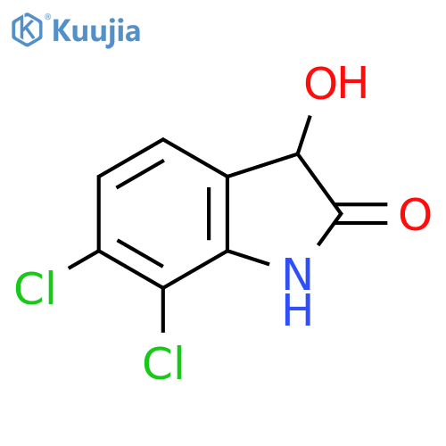 2H-Indol-2-one, 6,7-dichloro-1,3-dihydro-3-hydroxy- structure