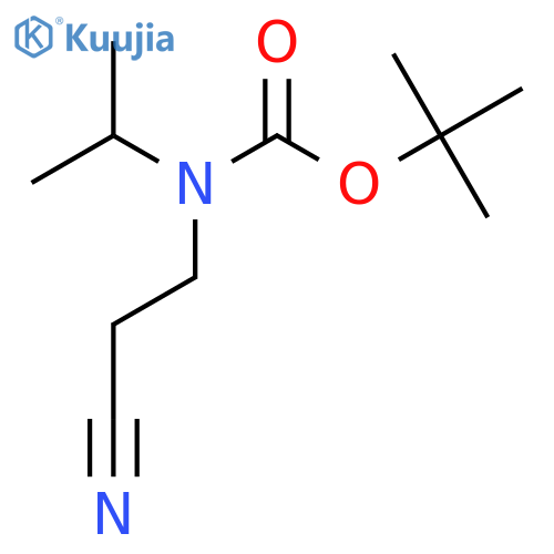 tert-butyl N-(2-cyanoethyl)-N-(propan-2-yl)carbamate structure