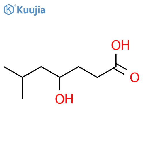 4-Hydroxy-6-methylheptanoic acid structure