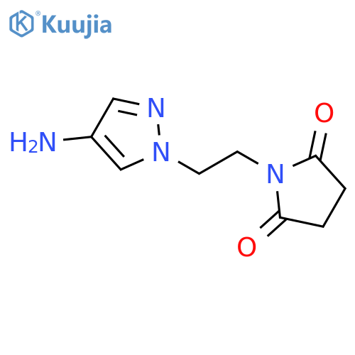 1-2-(4-amino-1H-pyrazol-1-yl)ethylpyrrolidine-2,5-dione structure