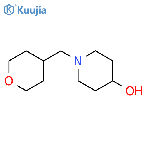 1-[(oxan-4-yl)methyl]piperidin-4-ol structure