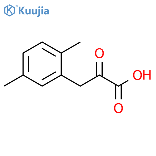 3-(2,5-dimethylphenyl)-2-oxopropanoic acid structure