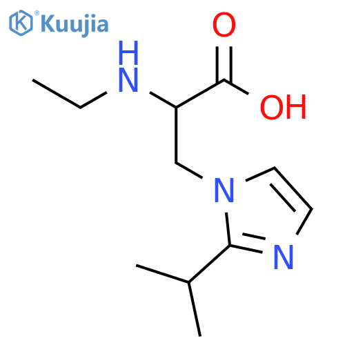 2-(ethylamino)-3-2-(propan-2-yl)-1H-imidazol-1-ylpropanoic acid structure