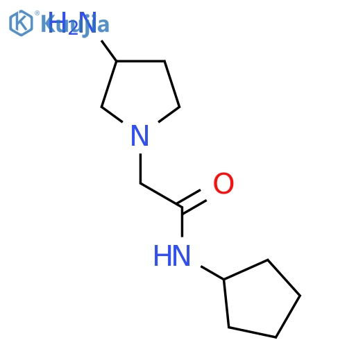 2-(3-Aminopyrrolidin-1-yl)-N-cyclopentylacetamide structure