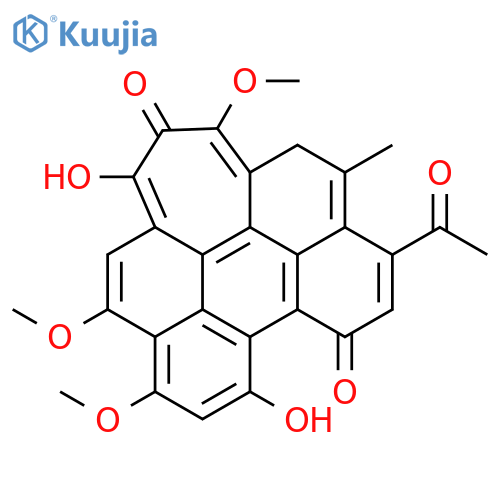 1H-Cyclohepta[ghi]perylene-5,12-dione,3-acetyl-6,11-dihydroxy-8,9,13-trimethoxy-2-methyl- (9CI) structure