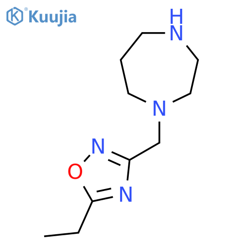 1-[(5-Ethyl-1,2,4-oxadiazol-3-yl)methyl]-1,4-diazepane structure