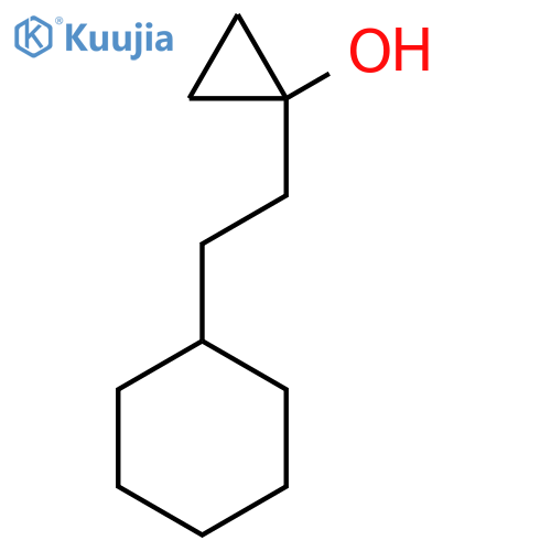 1-(2-cyclohexylethyl)cyclopropan-1-ol structure