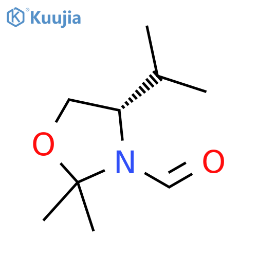 3-Oxazolidinecarboxaldehyde,2,2-dimethyl-4-(1-methylethyl)-, (S)- (9CI) structure