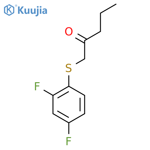 1-(2,4-Difluorophenyl)sulfanylpentan-2-one structure