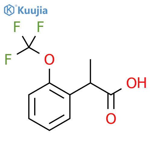2-2-(trifluoromethoxy)phenylpropanoic acid structure