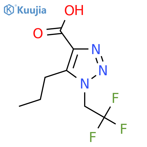 5-propyl-1-(2,2,2-trifluoroethyl)-1H-1,2,3-triazole-4-carboxylic acid structure
