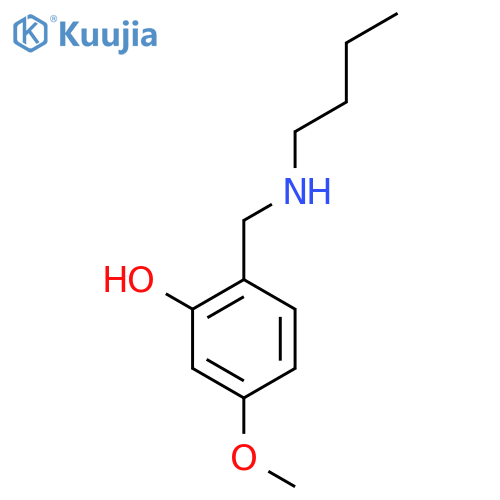 2-(butylamino)methyl-5-methoxyphenol structure