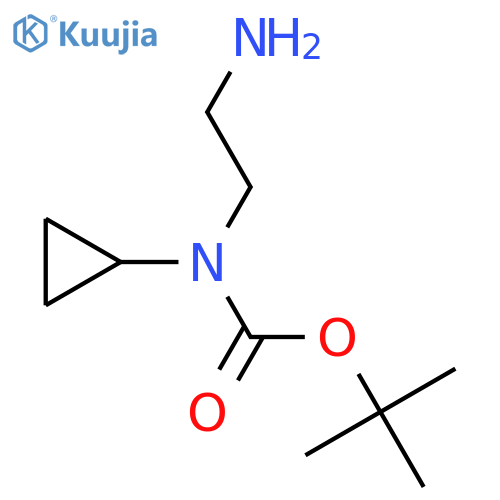 tert-butyl N-(2-aminoethyl)-N-cyclopropylcarbamate structure