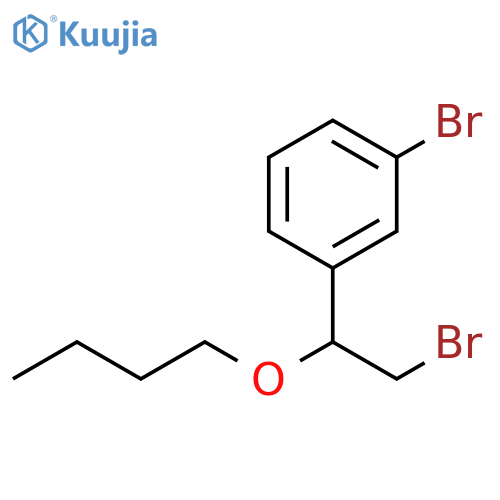 1-bromo-3-(2-bromo-1-butoxyethyl)benzene structure