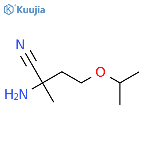 2-amino-2-methyl-4-(propan-2-yloxy)butanenitrile structure