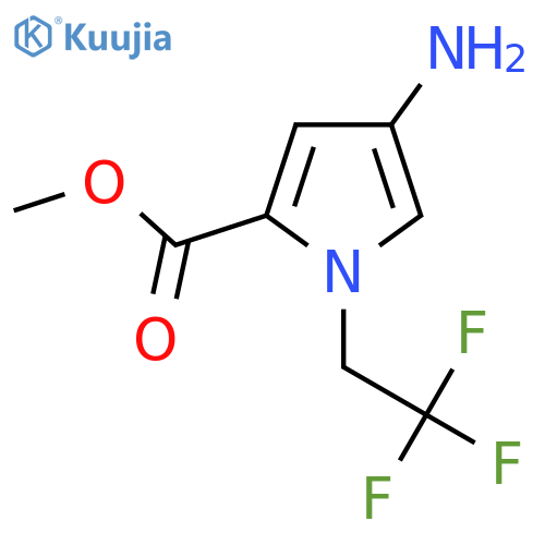 methyl 4-amino-1-(2,2,2-trifluoroethyl)-1H-pyrrole-2-carboxylate structure