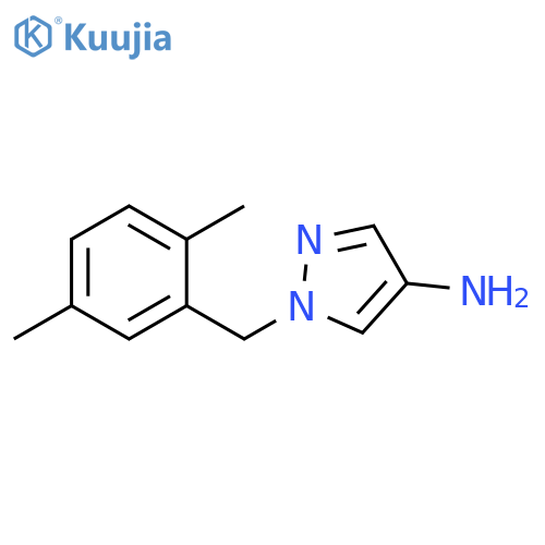1H-Pyrazol-4-amine, 1-[(2,5-dimethylphenyl)methyl]- structure