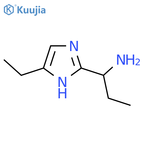 1-(4-ethyl-1H-imidazol-2-yl)propan-1-amine structure