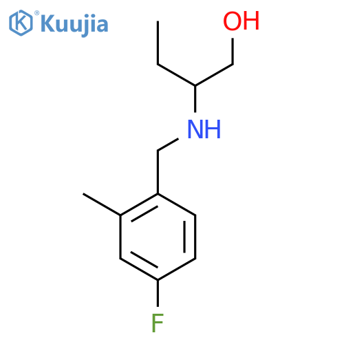 2-{(4-fluoro-2-methylphenyl)methylamino}butan-1-ol structure