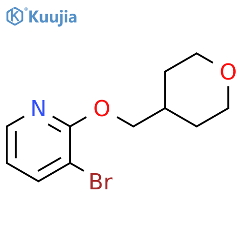 3-bromo-2-[(oxan-4-yl)methoxy]pyridine structure
