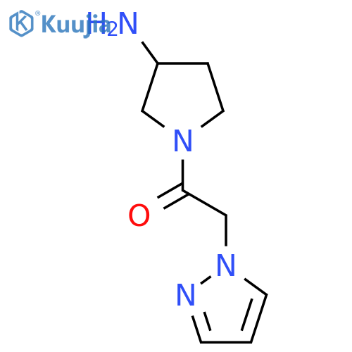 1-(3-Aminopyrrolidin-1-yl)-2-(1H-pyrazol-1-yl)ethan-1-one structure