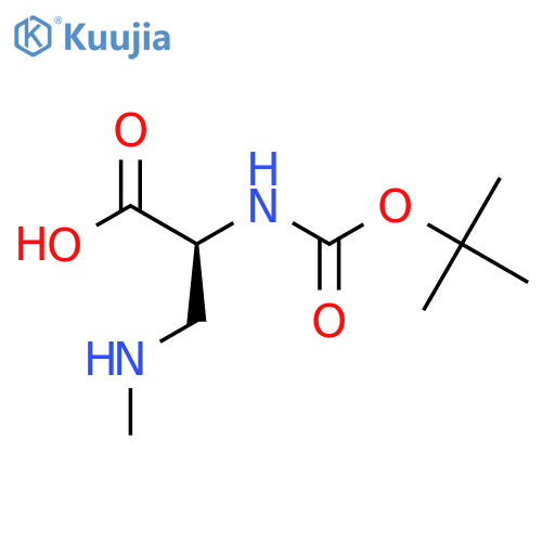 (2S)-2-{(tert-butoxy)carbonylamino}-3-(methylamino)propanoic acid structure
