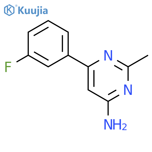 6-(3-fluorophenyl)-2-methylpyrimidin-4-amine structure