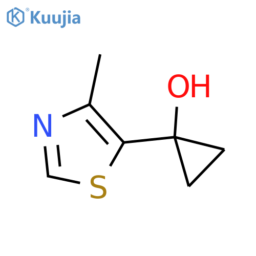 1-(4-methyl-1,3-thiazol-5-yl)cyclopropan-1-ol structure