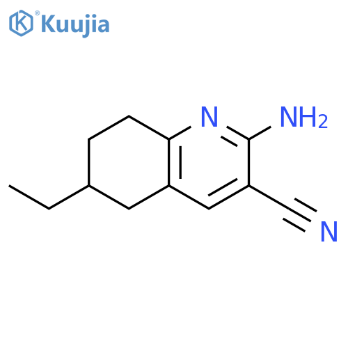 2-amino-6-ethyl-5,6,7,8-tetrahydroquinoline-3-carbonitrile structure