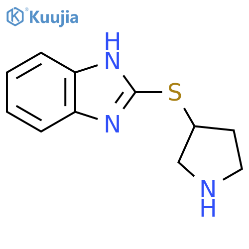 2-(Pyrrolidin-3-ylsulfanyl)-1H-1,3-benzodiazole structure
