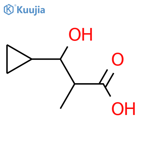 3-cyclopropyl-3-hydroxy-2-methylpropanoic acid structure