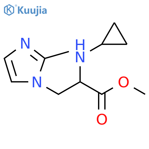 methyl 2-(cyclopropylamino)-3-(2-methyl-1H-imidazol-1-yl)propanoate structure