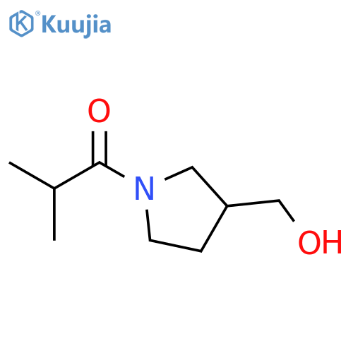 1-[3-(hydroxymethyl)pyrrolidin-1-yl]-2-methylpropan-1-one structure