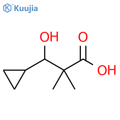3-cyclopropyl-3-hydroxy-2,2-dimethylpropanoic acid structure