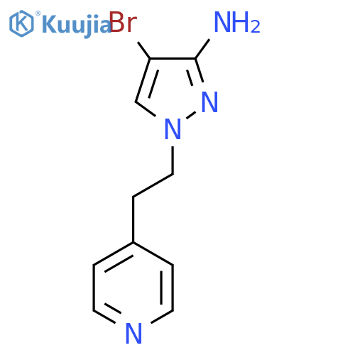 4-bromo-1-2-(pyridin-4-yl)ethyl-1H-pyrazol-3-amine structure