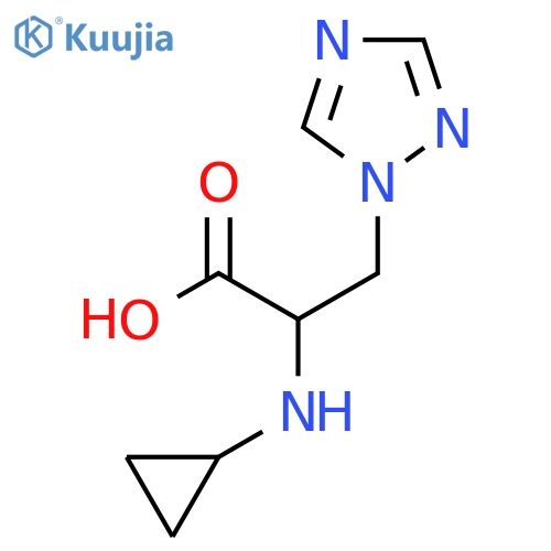 2-(cyclopropylamino)-3-(1H-1,2,4-triazol-1-yl)propanoic acid structure