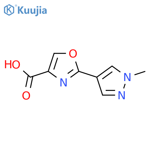 2-(1-Methyl-1H-pyrazol-4-yl)-1,3-oxazole-4-carboxylic acid structure