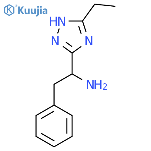 1-(3-Ethyl-1H-1,2,4-triazol-5-yl)-2-phenylethanamine structure