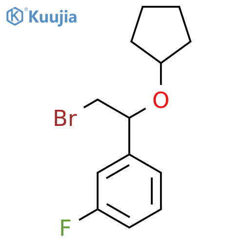 1-2-bromo-1-(cyclopentyloxy)ethyl-3-fluorobenzene structure